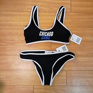 Genuine Merchandise Black Bikini with White Accents